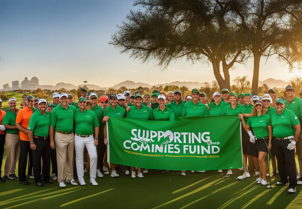 Golf fans supporting sustainable communities fund at the WM Phoenix Open